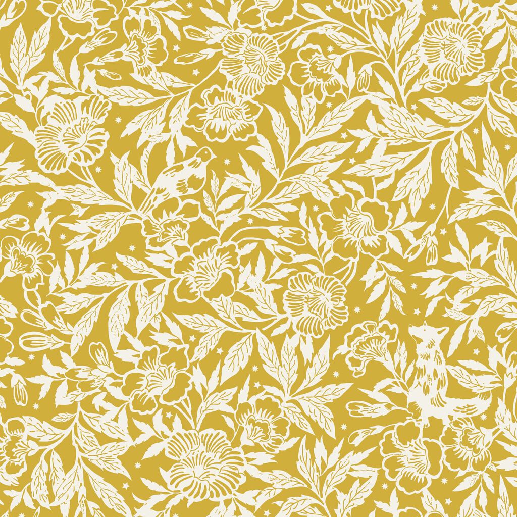 Twilight Ditsy Antique Gold Yellow Wallpaper 118542 by Joules