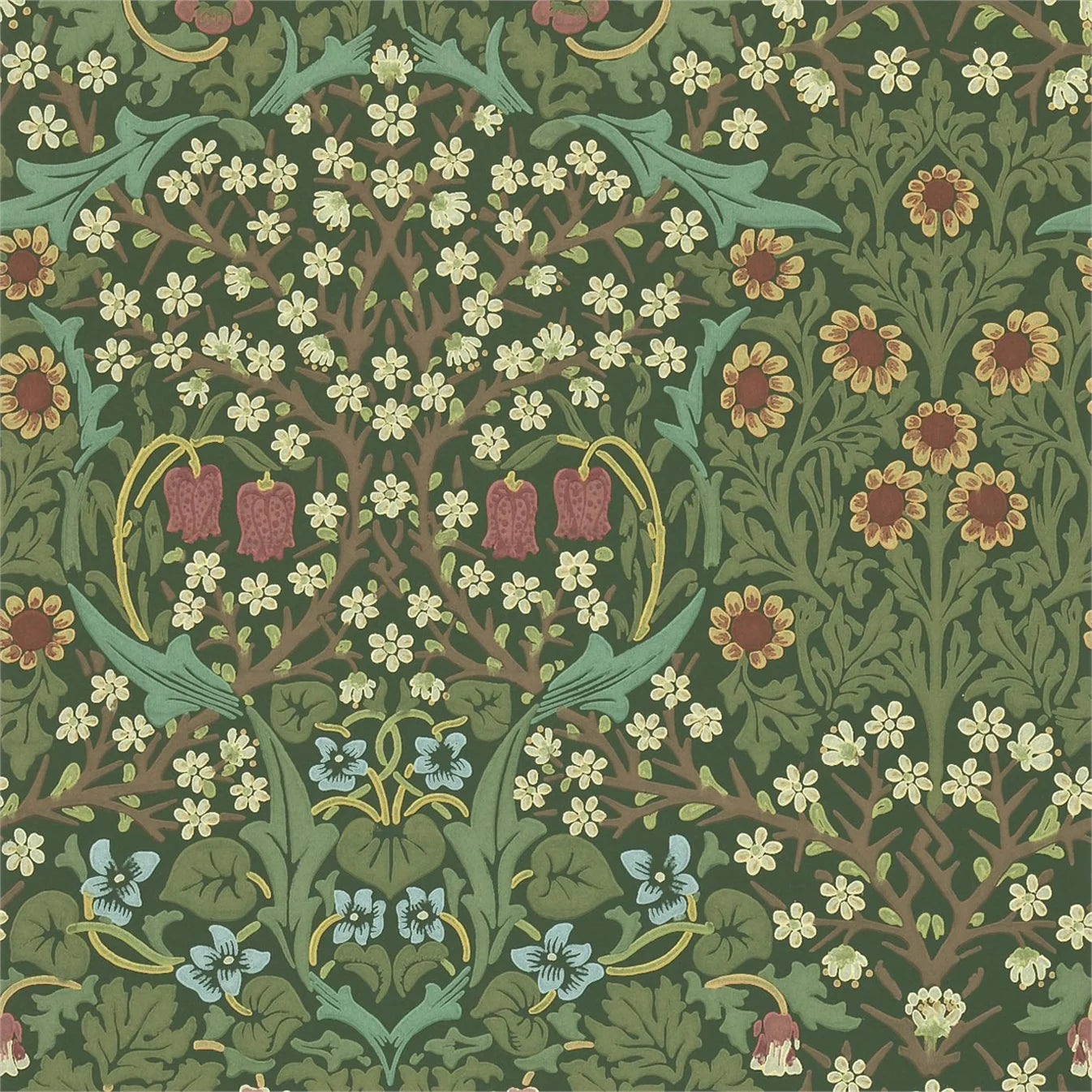 William Morris Blackthorn Wallpaper DMY1BT101 by Morris & Co - Clearance