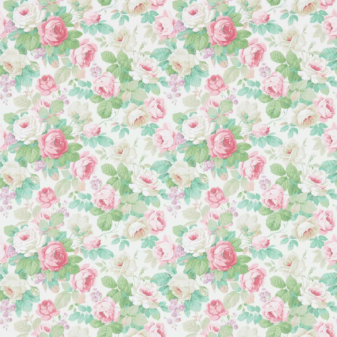 Chelsea Pink/Celadon Wallpaper DVIN214604 by Sanderson - Clearance