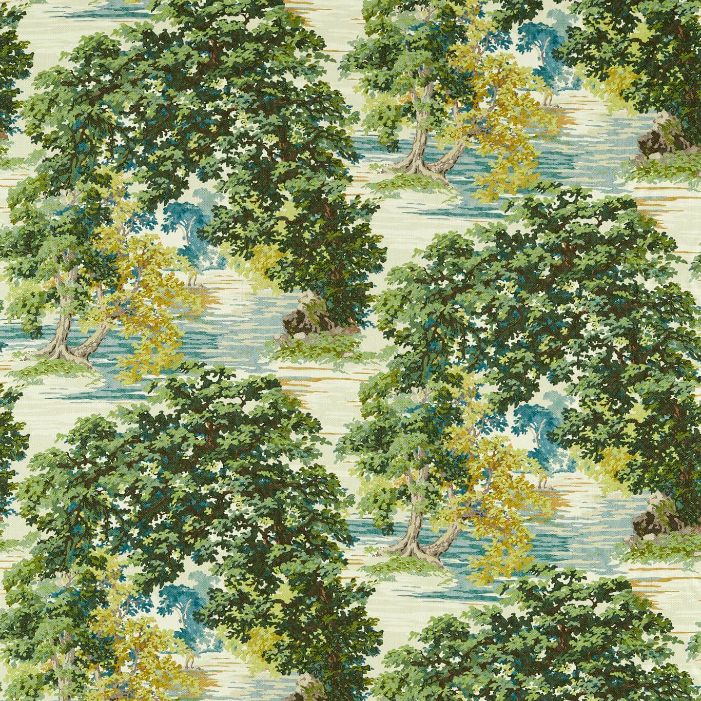 Ancient Canopy Sap Green Fabric By Sanderson