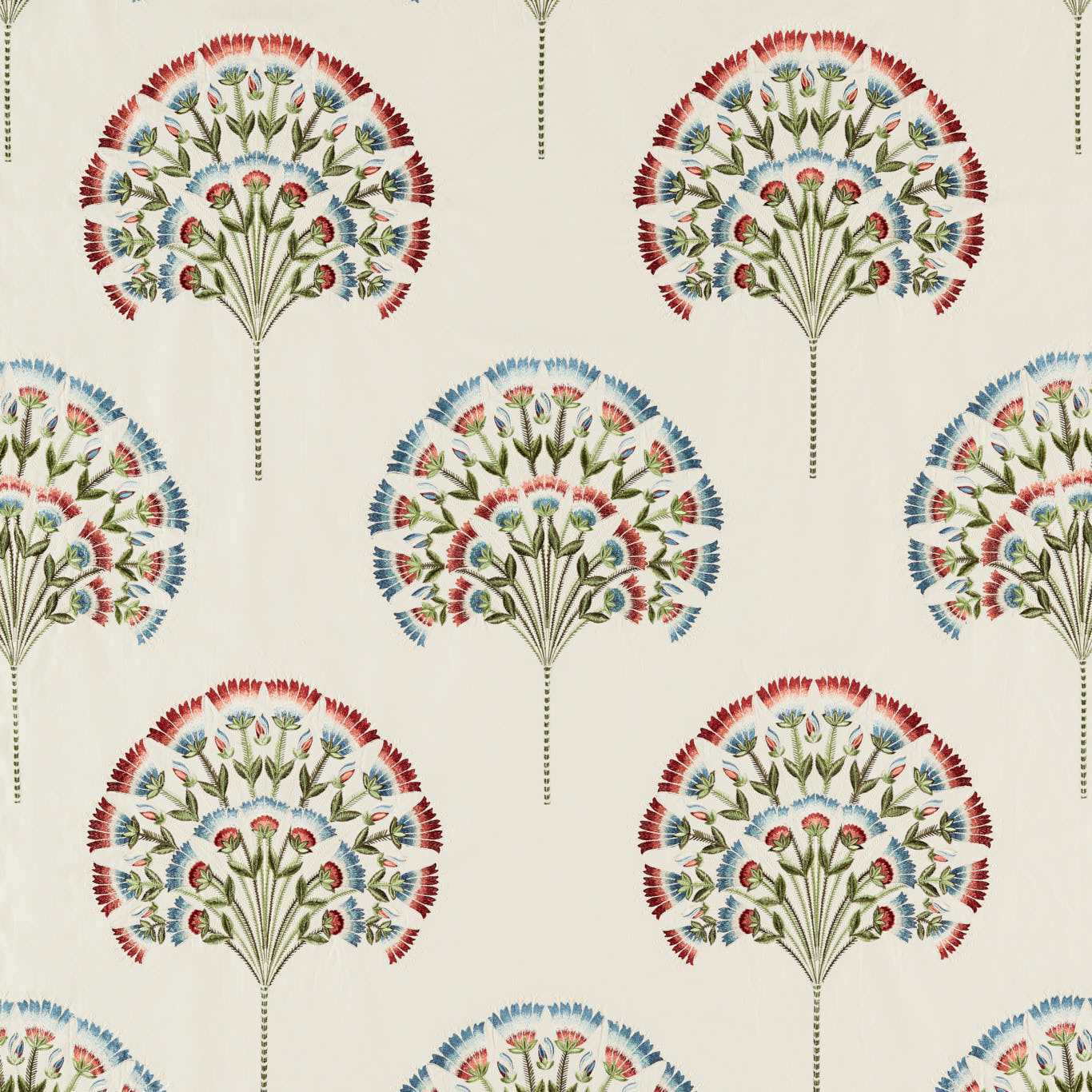 Wild Tulip Cranberry/Ivory Fabric By Sanderson