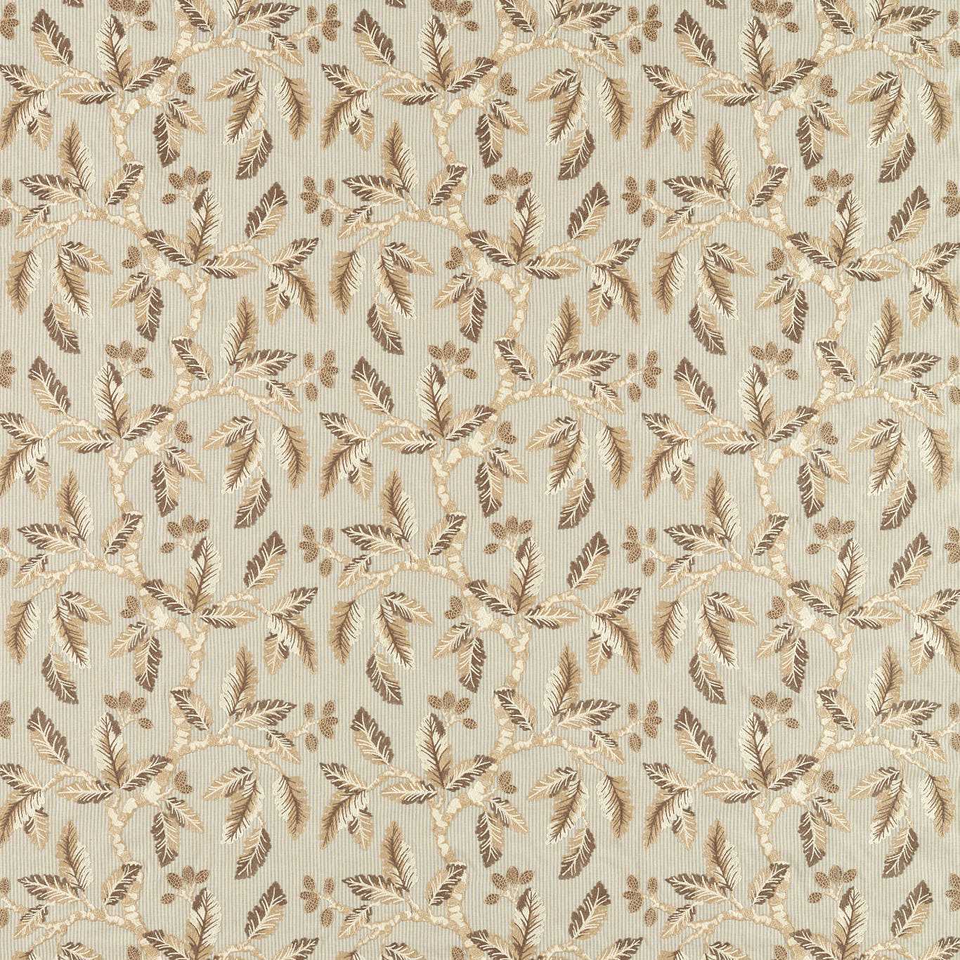 Oaknut Stripe Flax/Multi Fabric By Sanderson