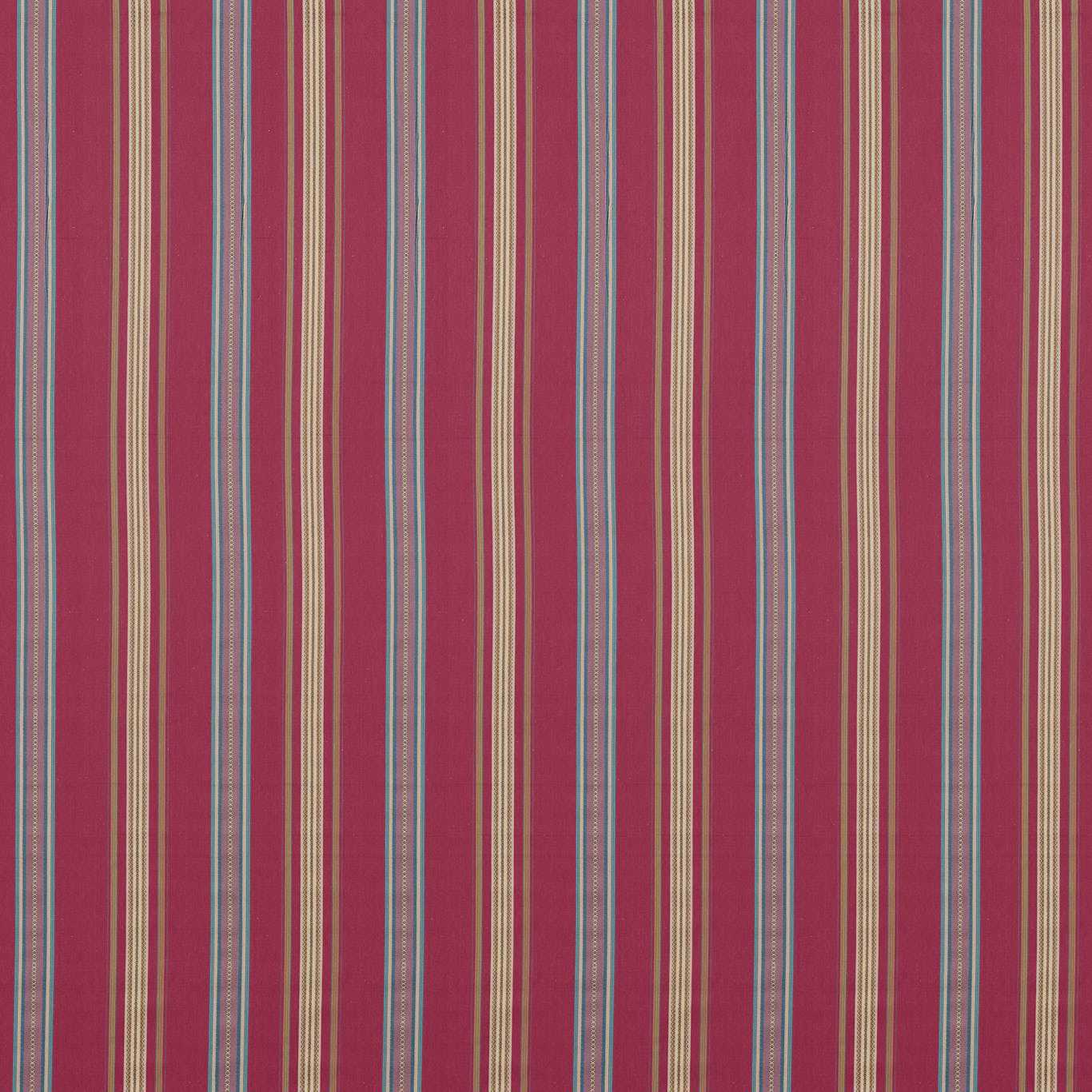 Valley Stripe Mulberry/Blue Fabric By Sanderson