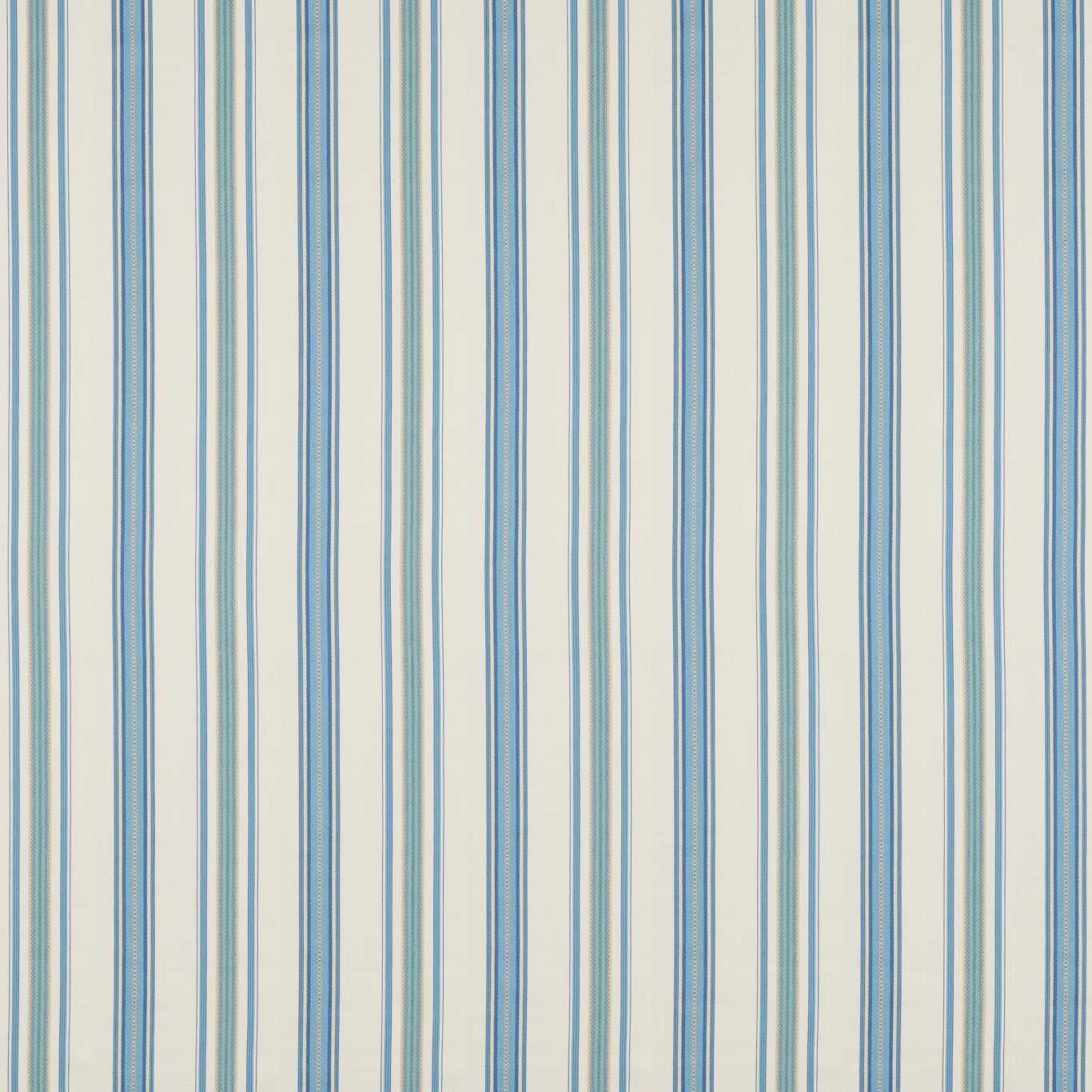 Valley Stripe Indigo/Ivory Fabric By Sanderson