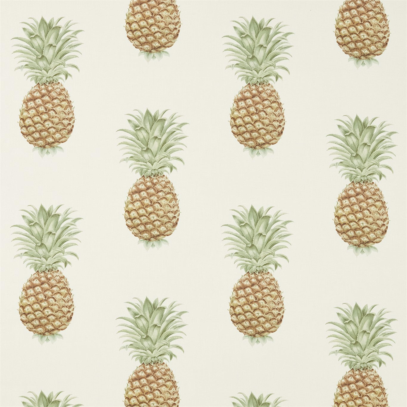 Pineapple Royale Artichoke/Amber Fabric By Sanderson