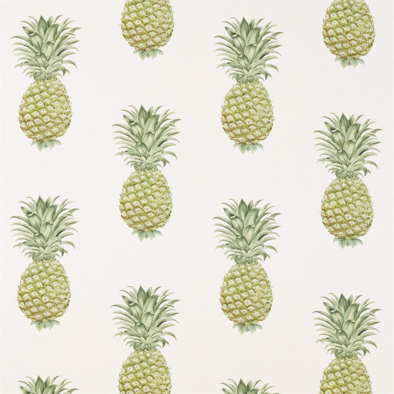 Pineapple Royale Garden Green Fabric By Sanderson