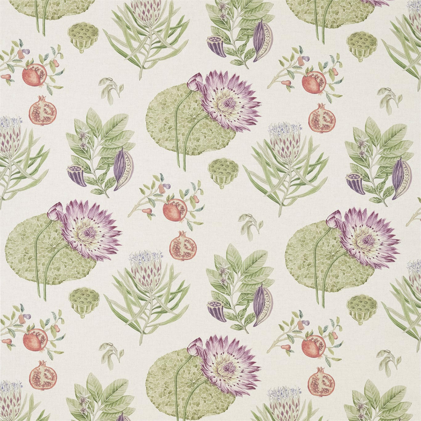 Lily Bank Fig Forest Fabric By Sanderson