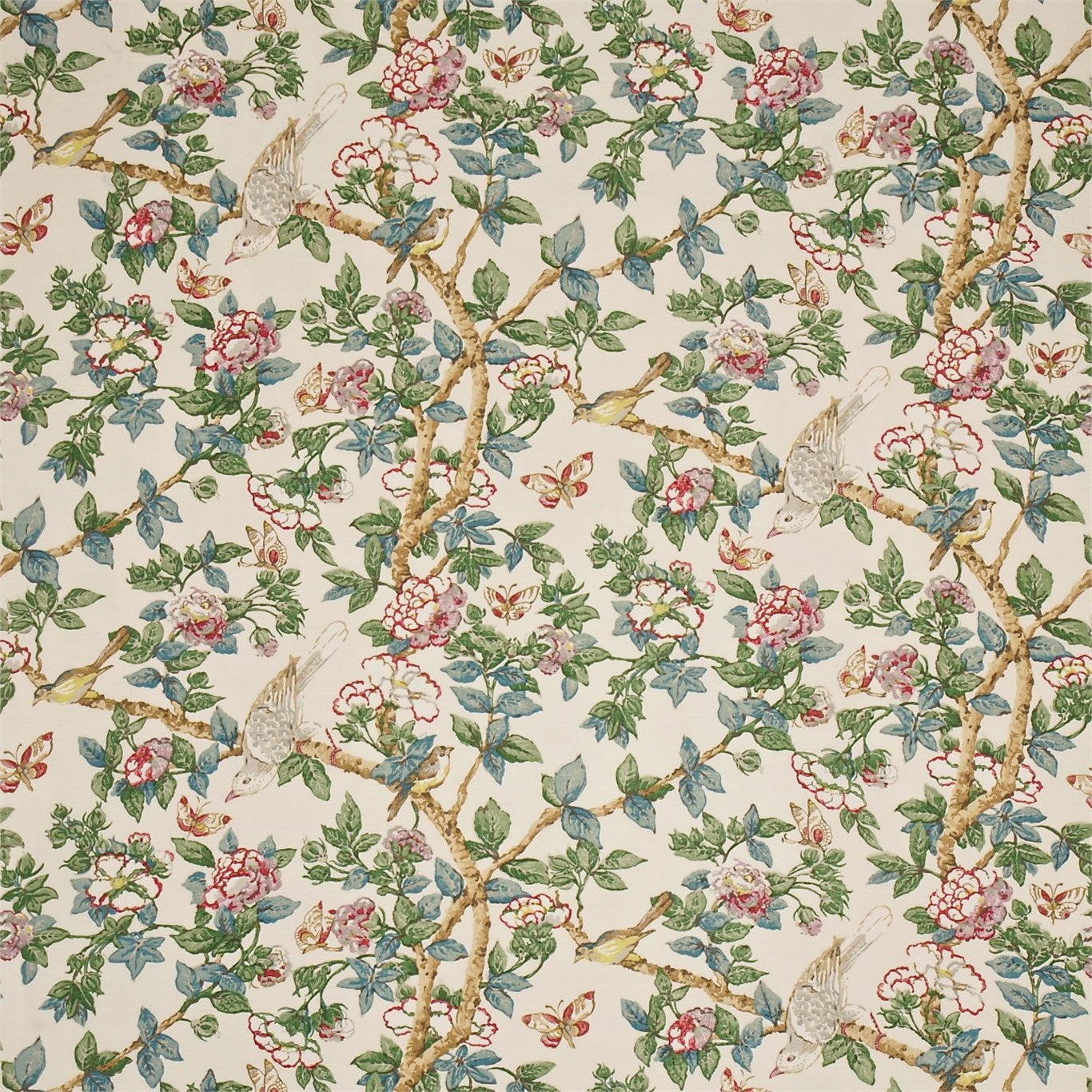 Caverley Chintz Fabric By Sanderson