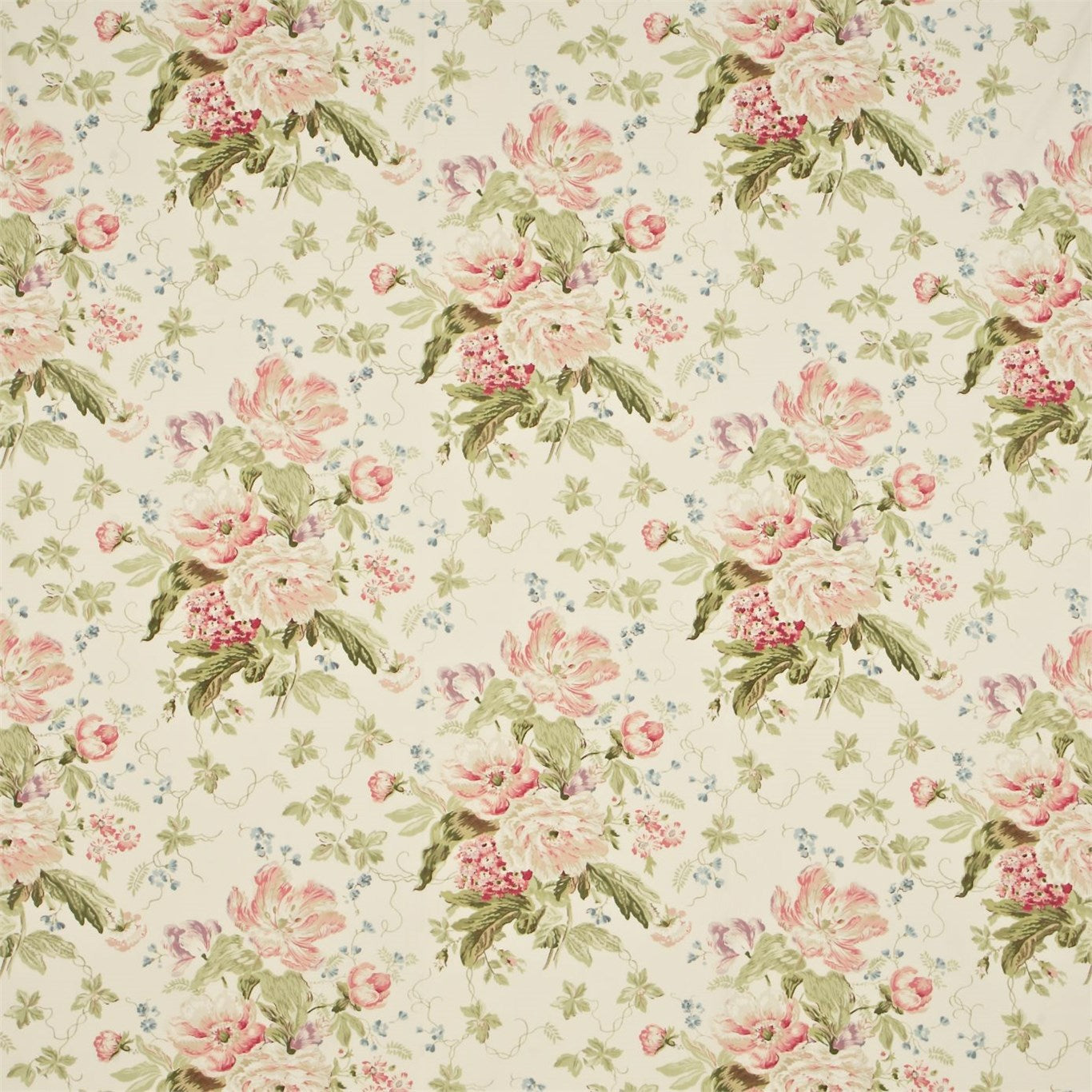 Alsace Cream/Rose Fabric By Sanderson