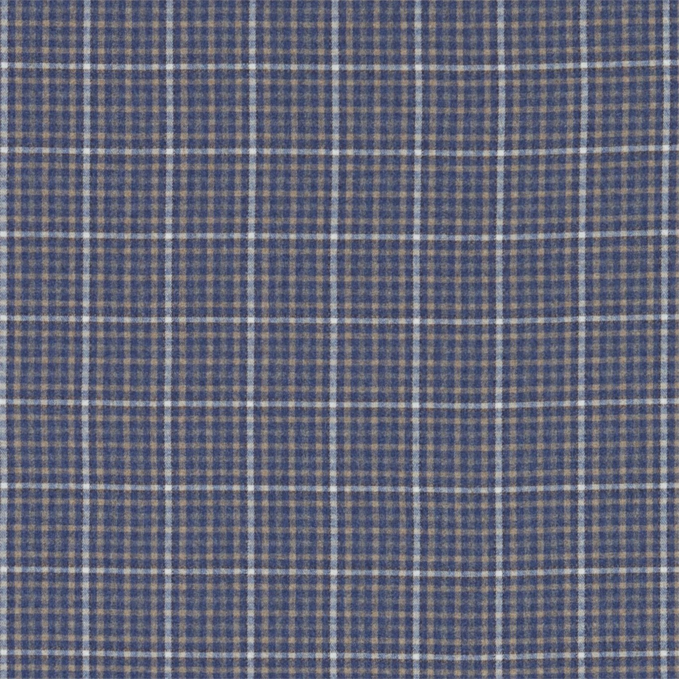 Langtry Indigo/Stone Fabric By Sanderson