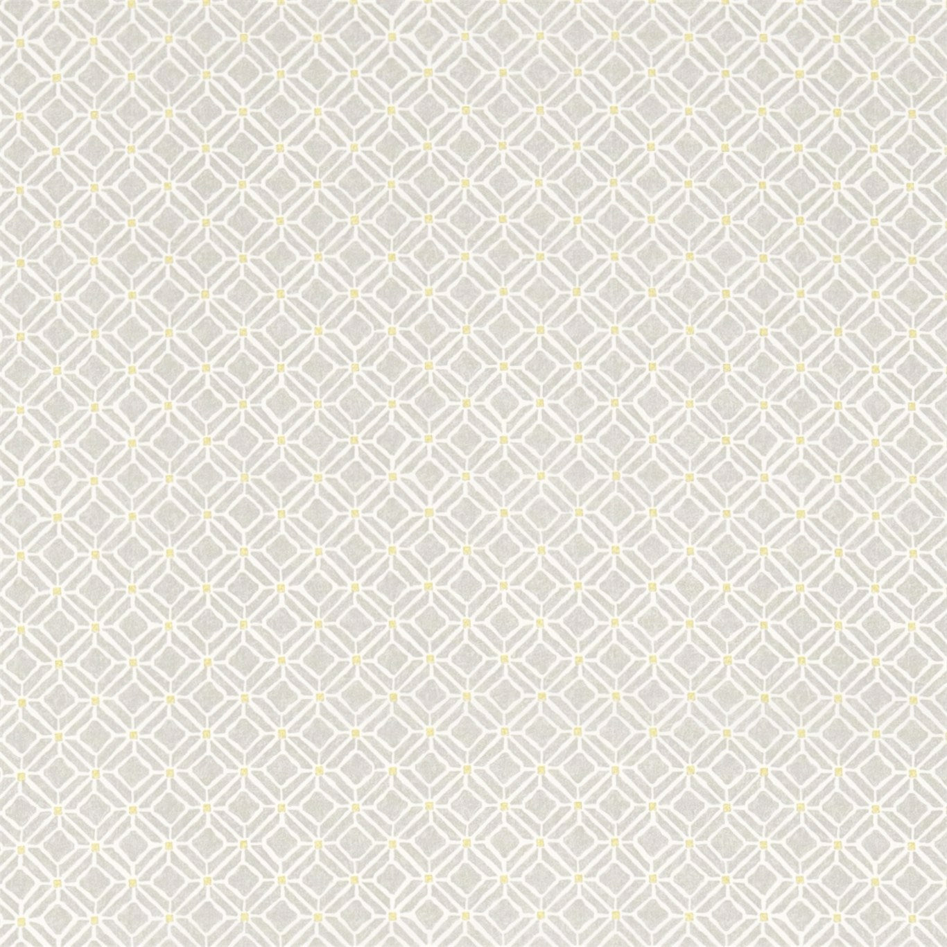 Fretwork Silver/Linden Fabric By Sanderson