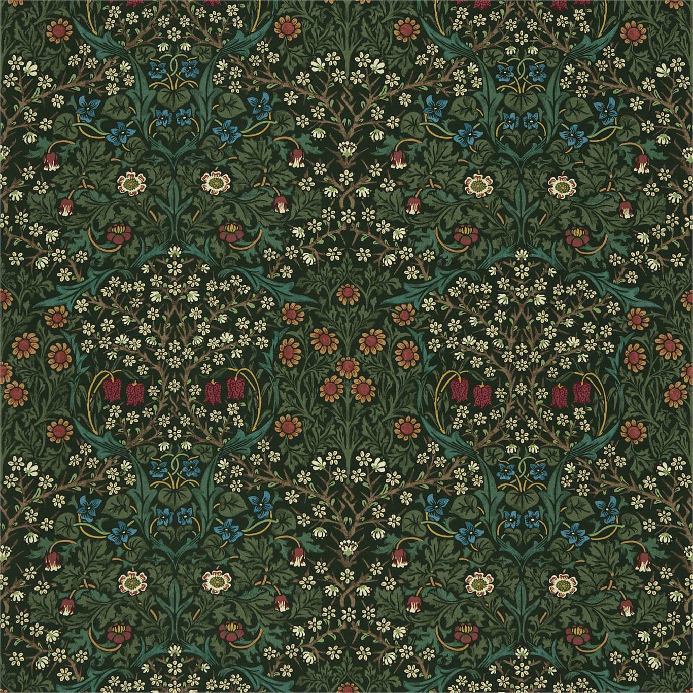 Blackthorn Green Fabric By Morris & Co