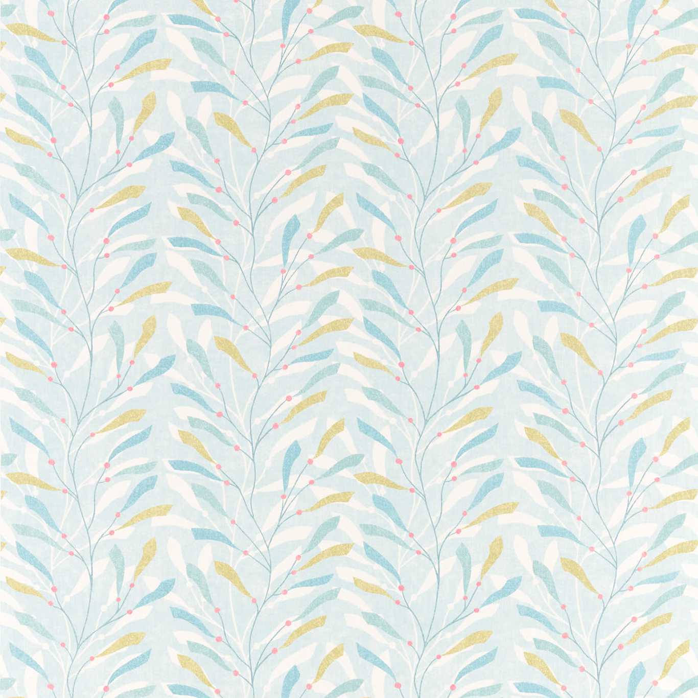 Sea Kelp Aqua/Lichen Fabric By Sanderson