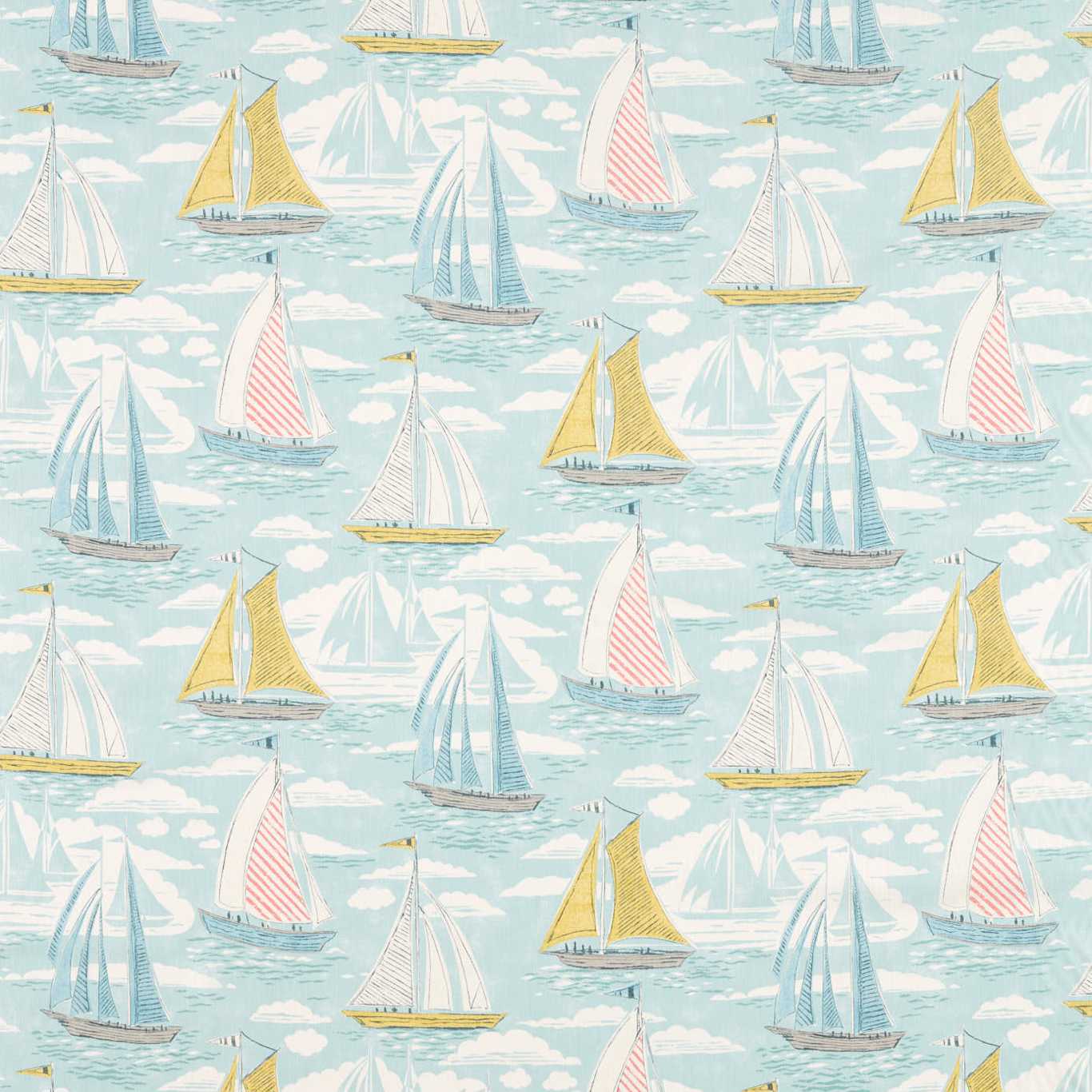 Sailor Aqua Fabric By Sanderson