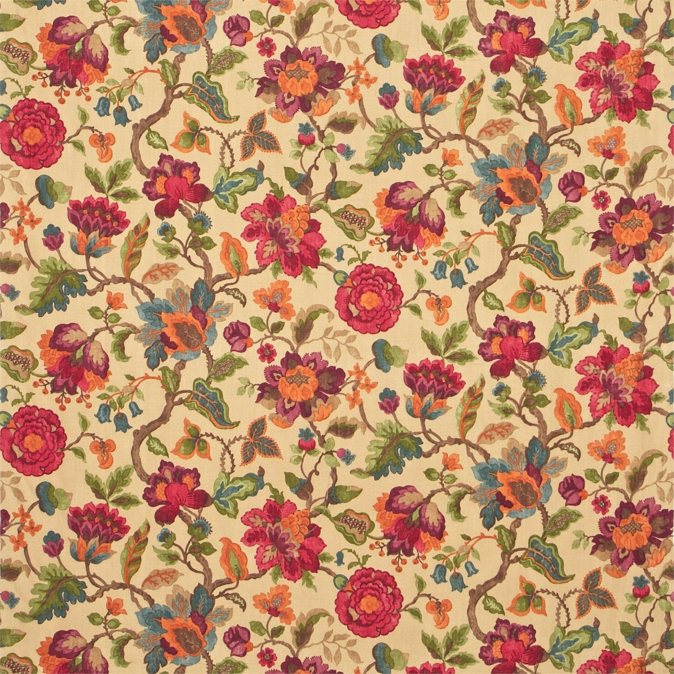 Amanpuri Mulberry/amber Dcouam205 Fabric By Sanderson