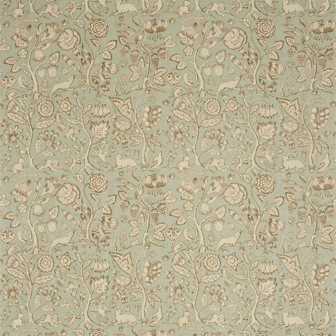 Beaufort Duck Egg/camel Dcoube202 Fabric By Sanderson