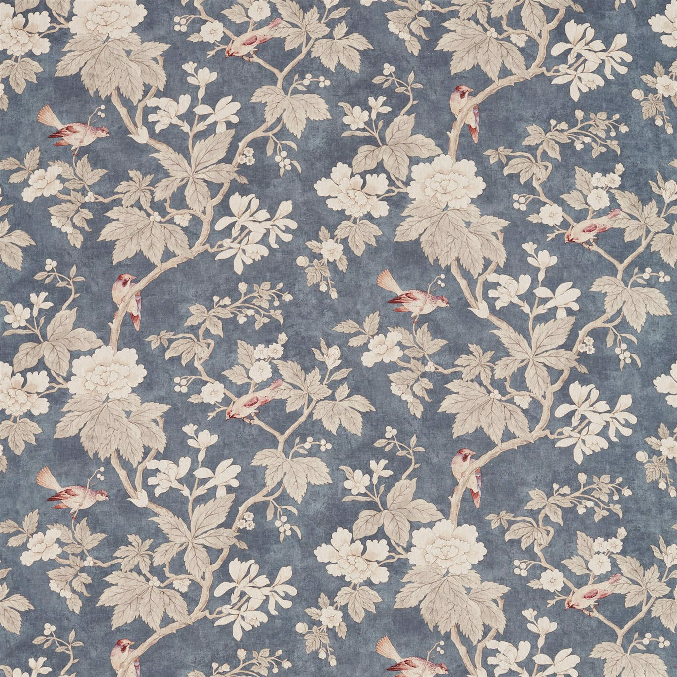 Chiswick Grove Indigo Fabric By Sanderson