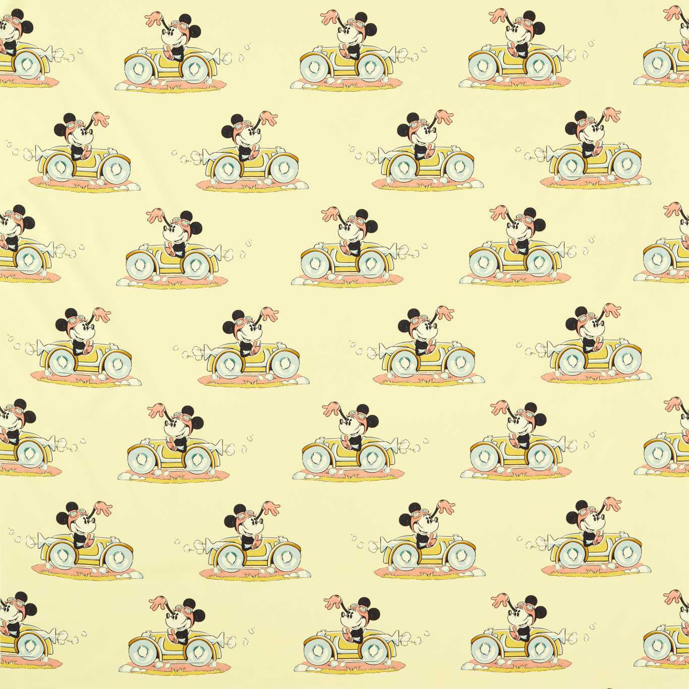 Minnie On the Move Sherbet Fabric By Sanderson