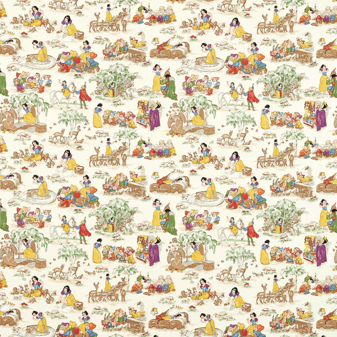 Snow White Whipped Cream Fabric By Sanderson