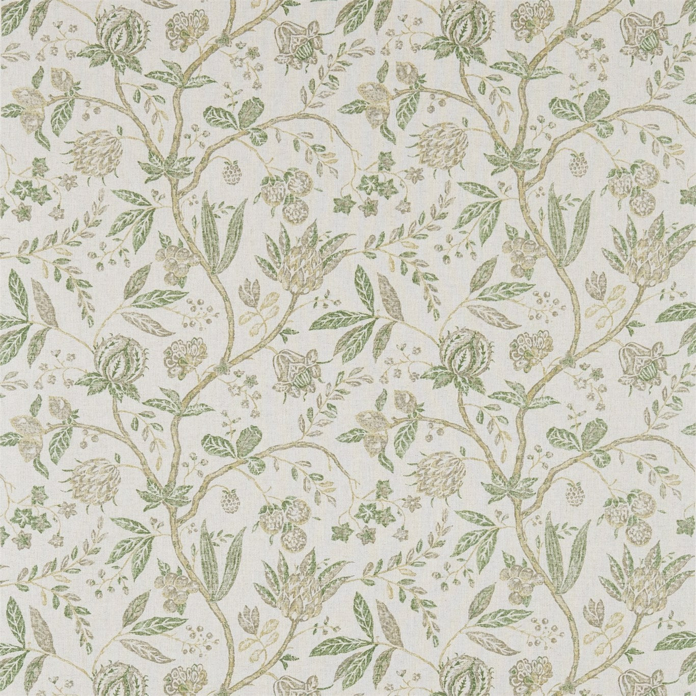 Solaine Olive/Pebble Fabric By Sanderson