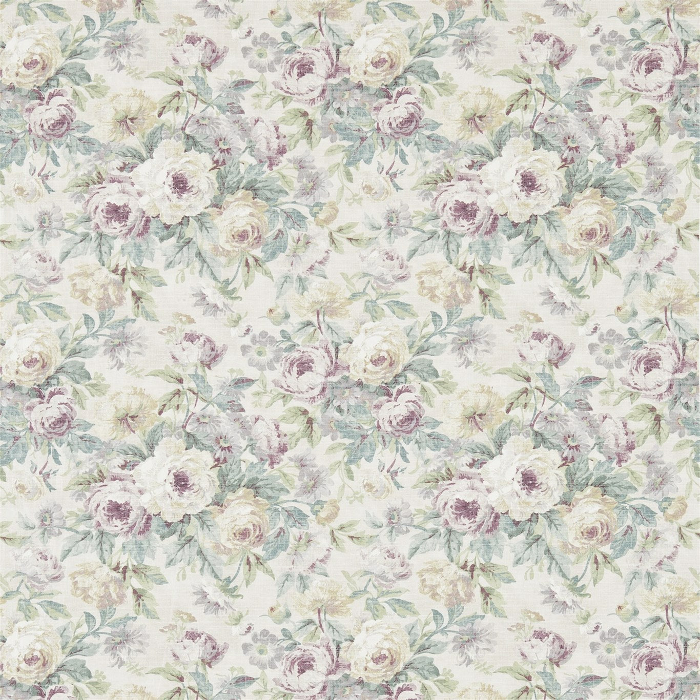 Amelia Rose Vanilla/Taupe Fabric By Sanderson