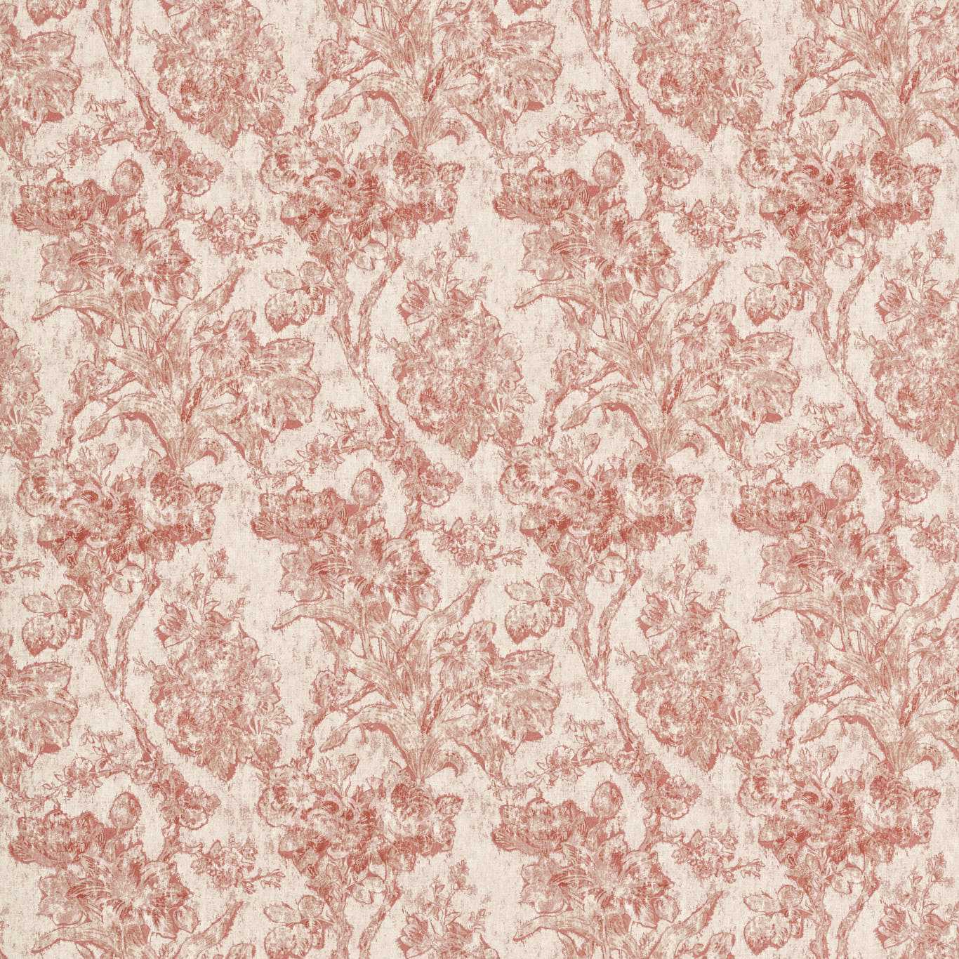 Fringed Tulip Toile Putty Fabric By Sanderson