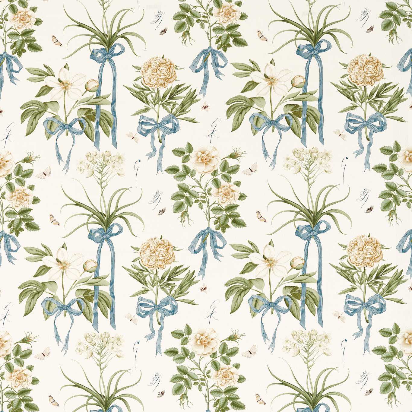 Cupid's Beau Quince/Chalk Fabric By Sanderson