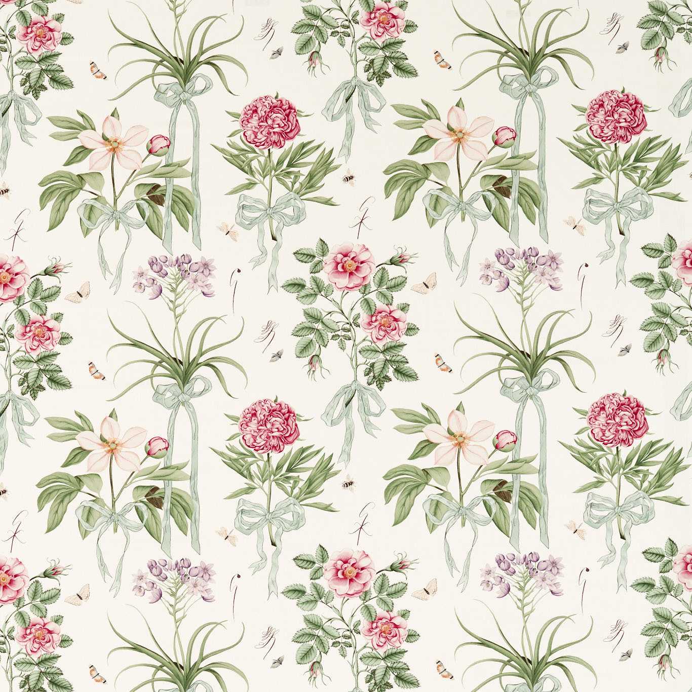 Cupid's Beau Parchment/Madder Fabric By Sanderson