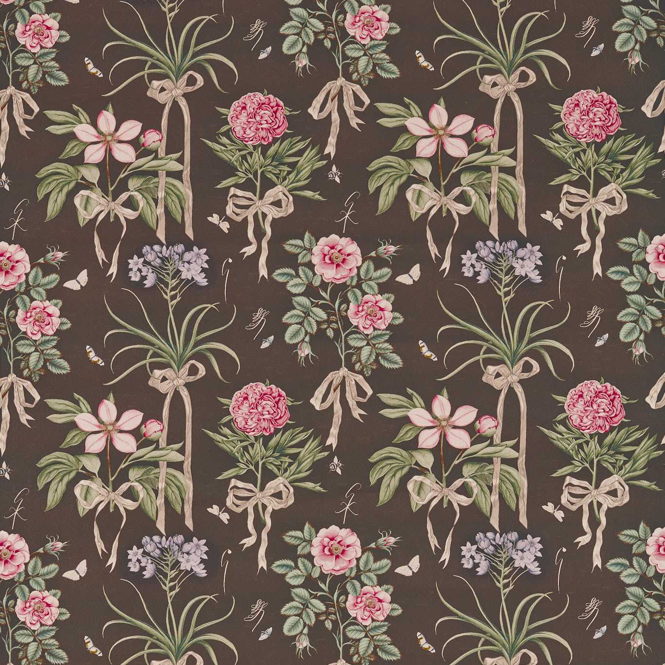 Cupid's Beau Morel/Mantle Fabric By Sanderson