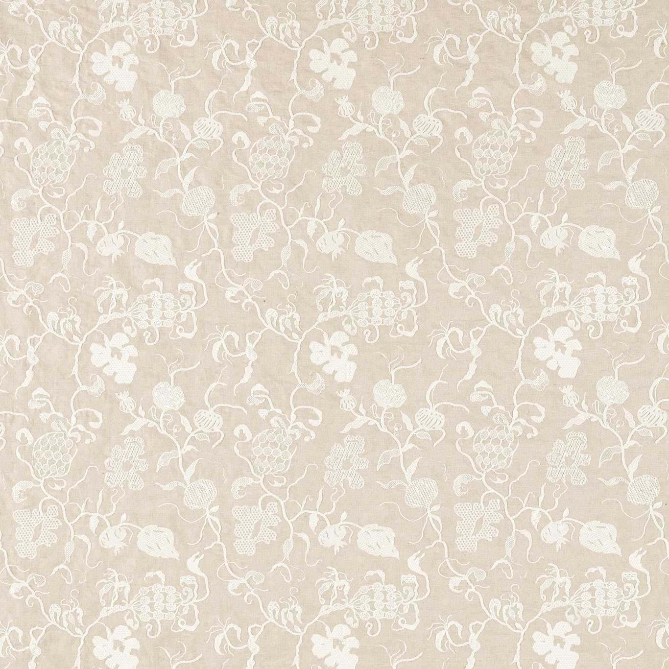 Mydsomer Pickings Linen/Chalk Fabric By Sanderson