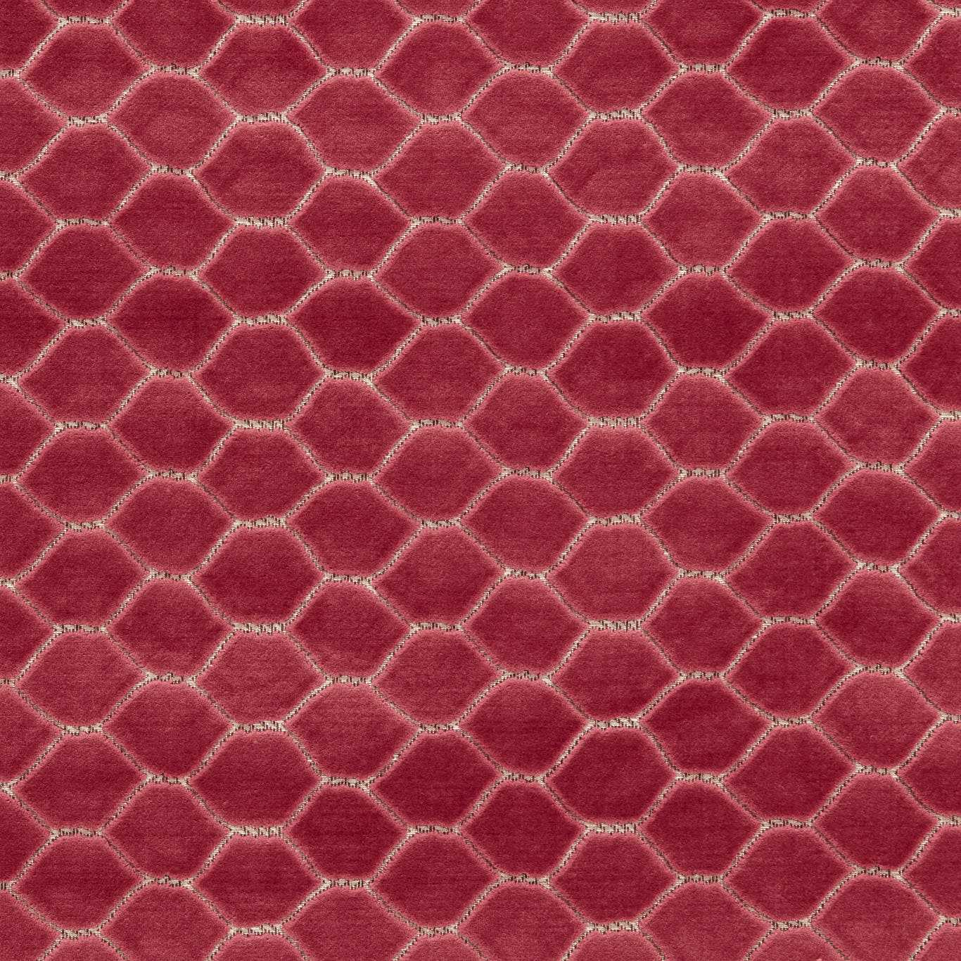 Faraday Velvet Carmine Fabric By Sanderson