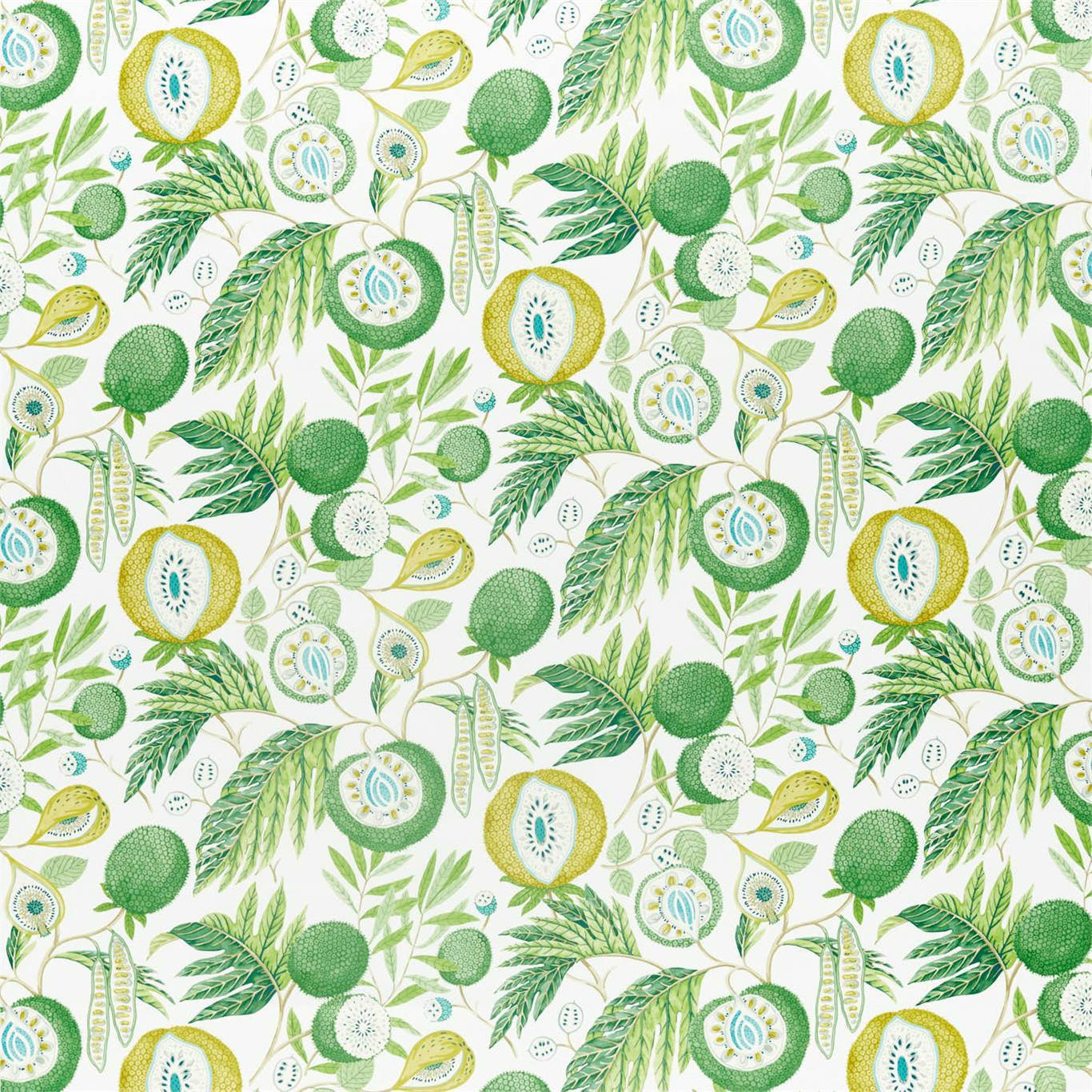 Jackfruit Botanical Green Fabric By Sanderson