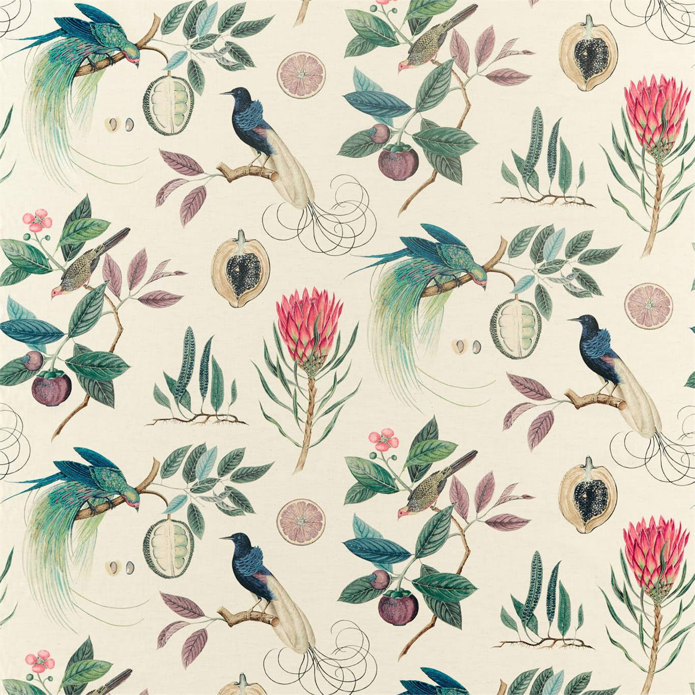 Paradesia Fig/Indigo Fabric By Sanderson