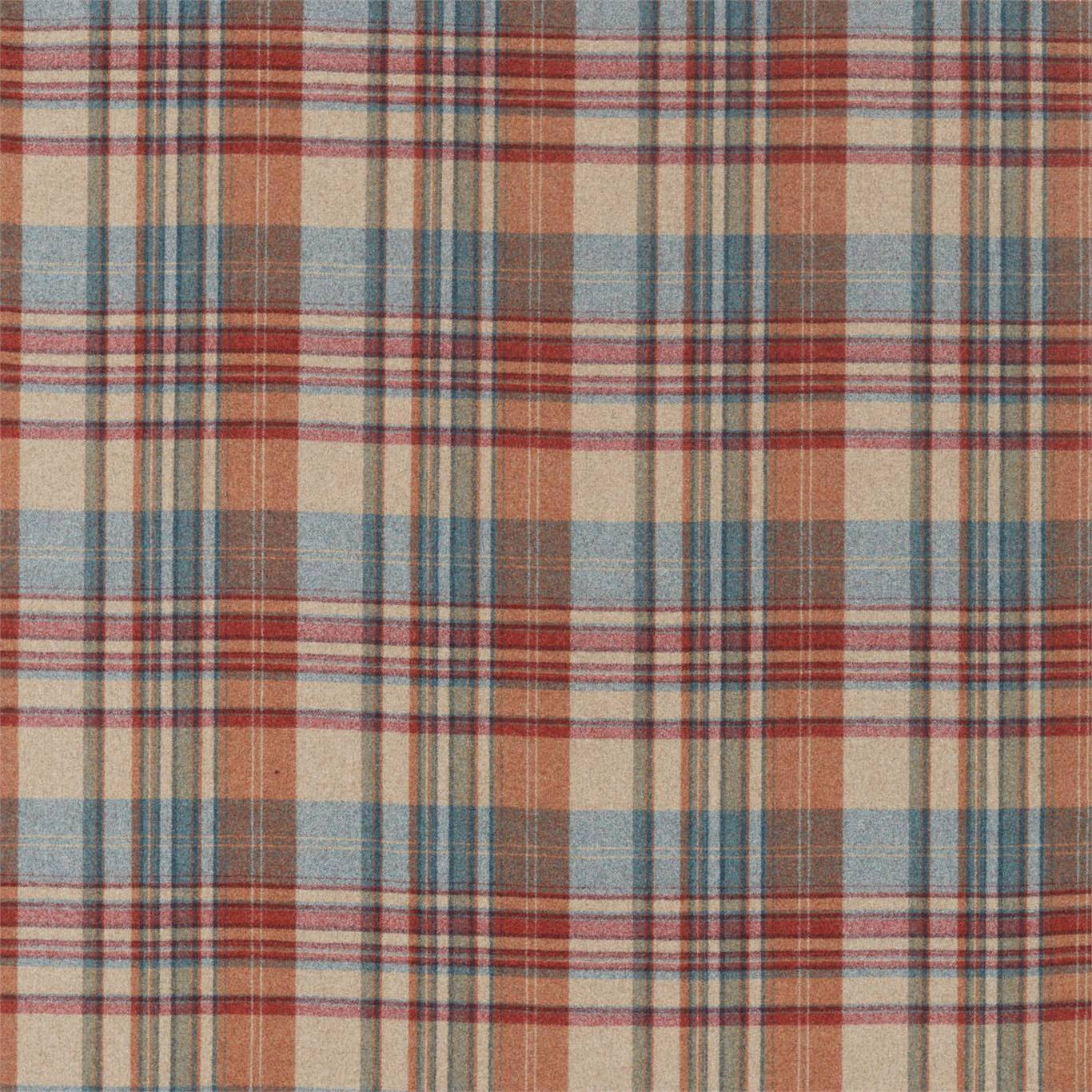 Bryndle Check Russet/Amber Fabric By Sanderson