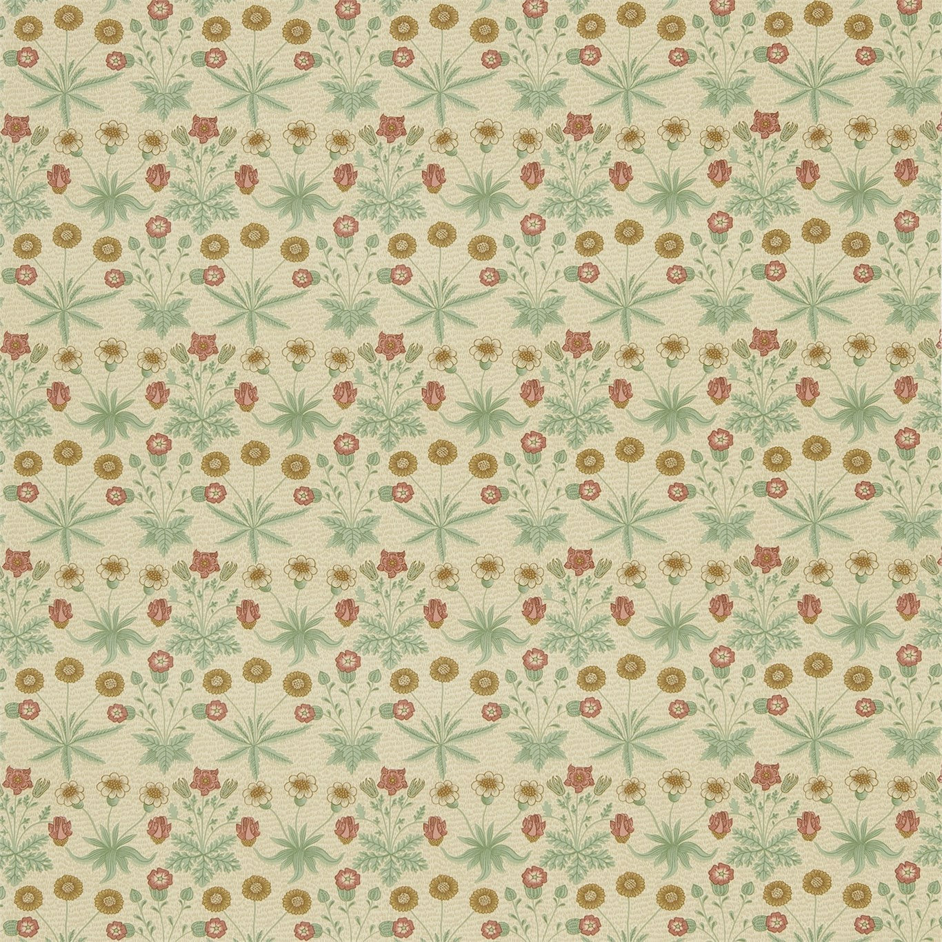 DAISY TERRACOTTA/GOLD Fabric By Morris & Co