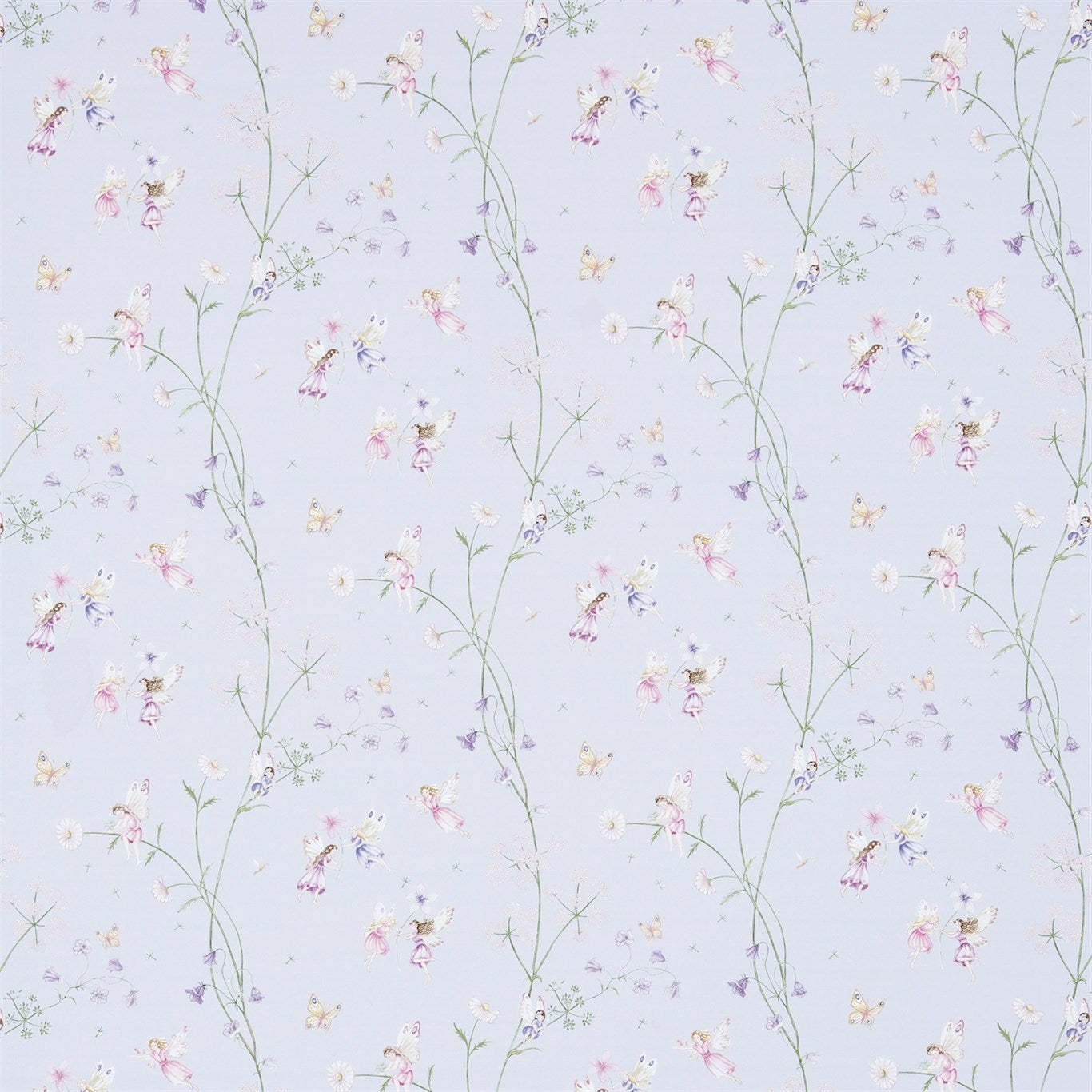 Fairyland Powder Blue Fabric By Sanderson