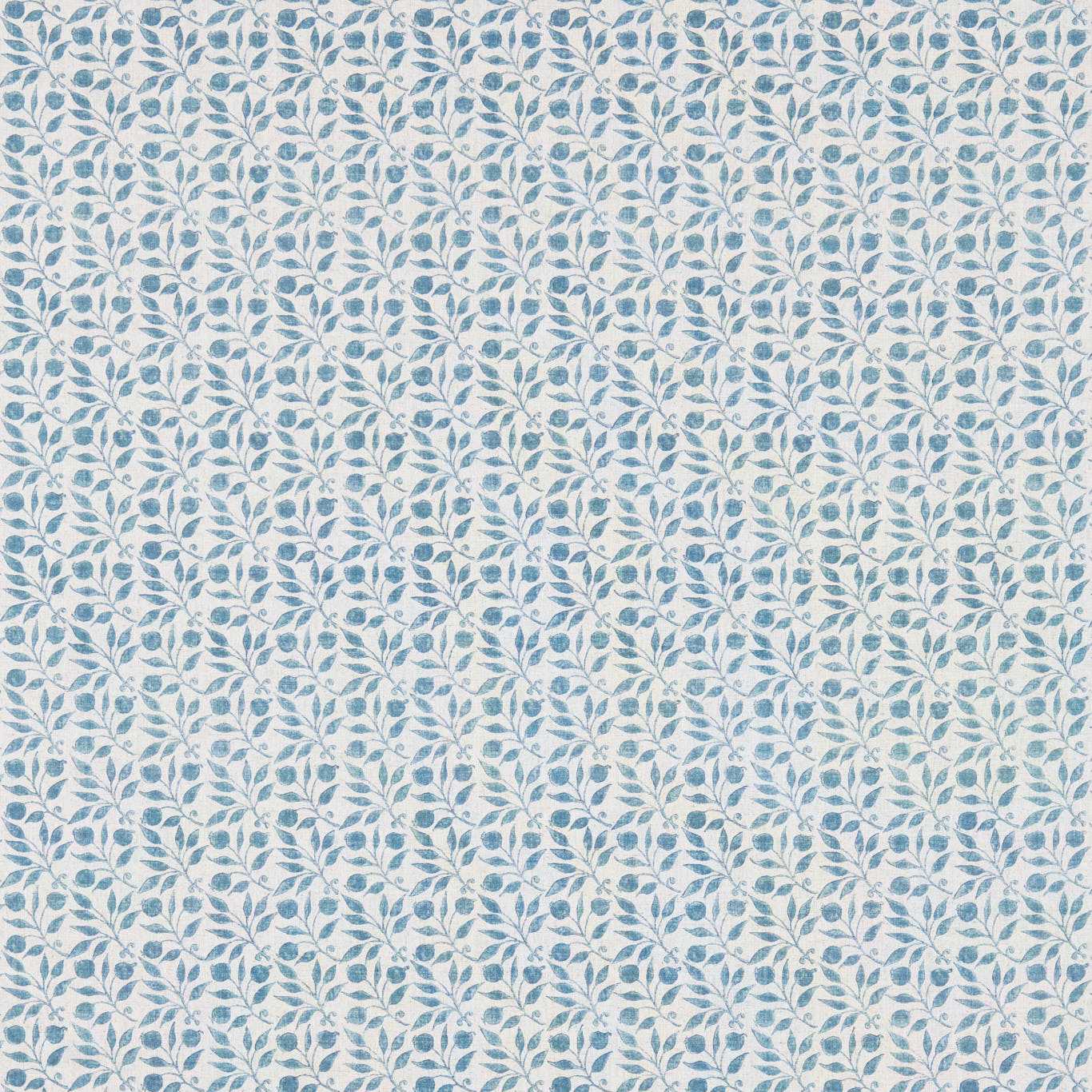 Rosehip Mineral Blue Fabric By Morris & Co