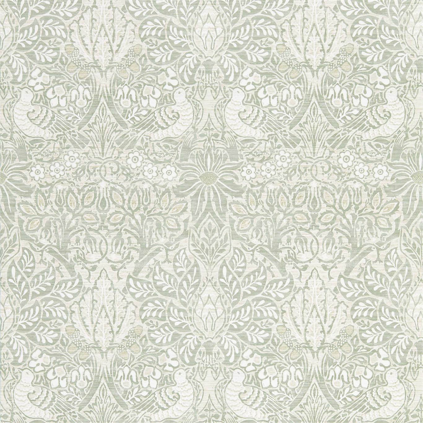 Pure Dove & Rose Grey Blue Wallpaper DMPN216522 by Morris & Co