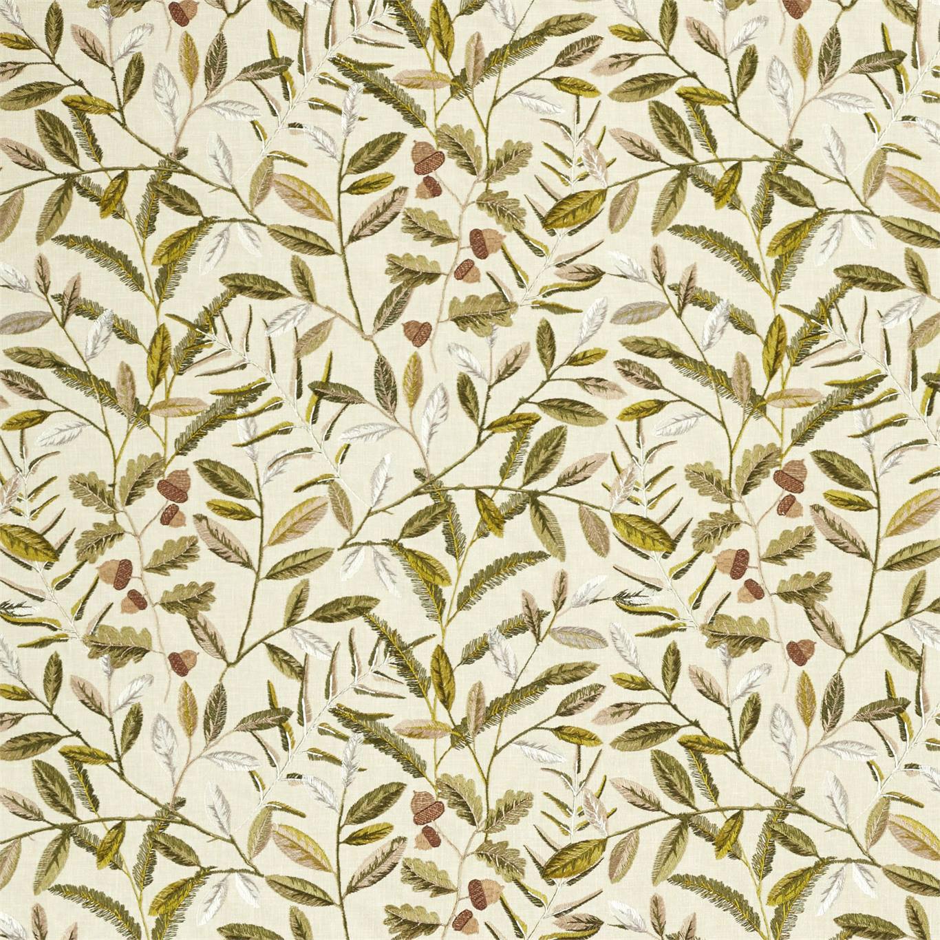 Quercus Pesto Fabric By Sanderson