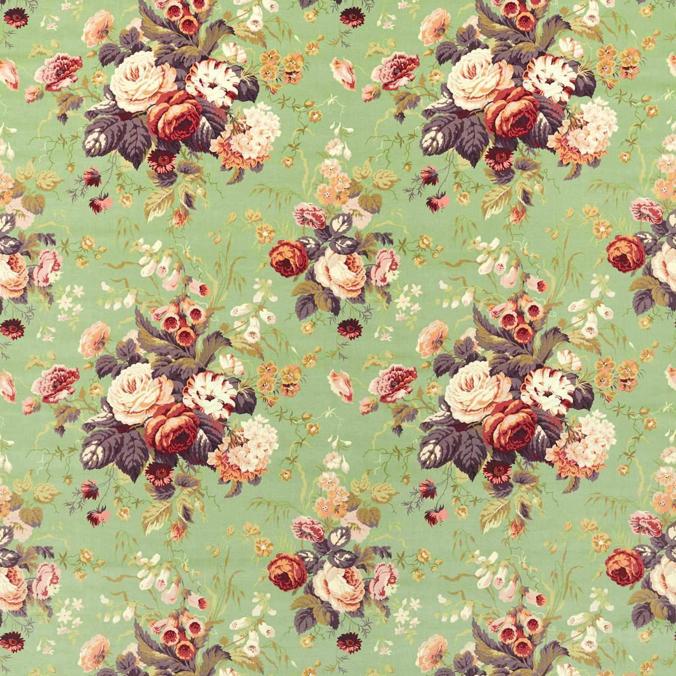 Stapleton Park Squirrel/Olive Fabric By Sanderson