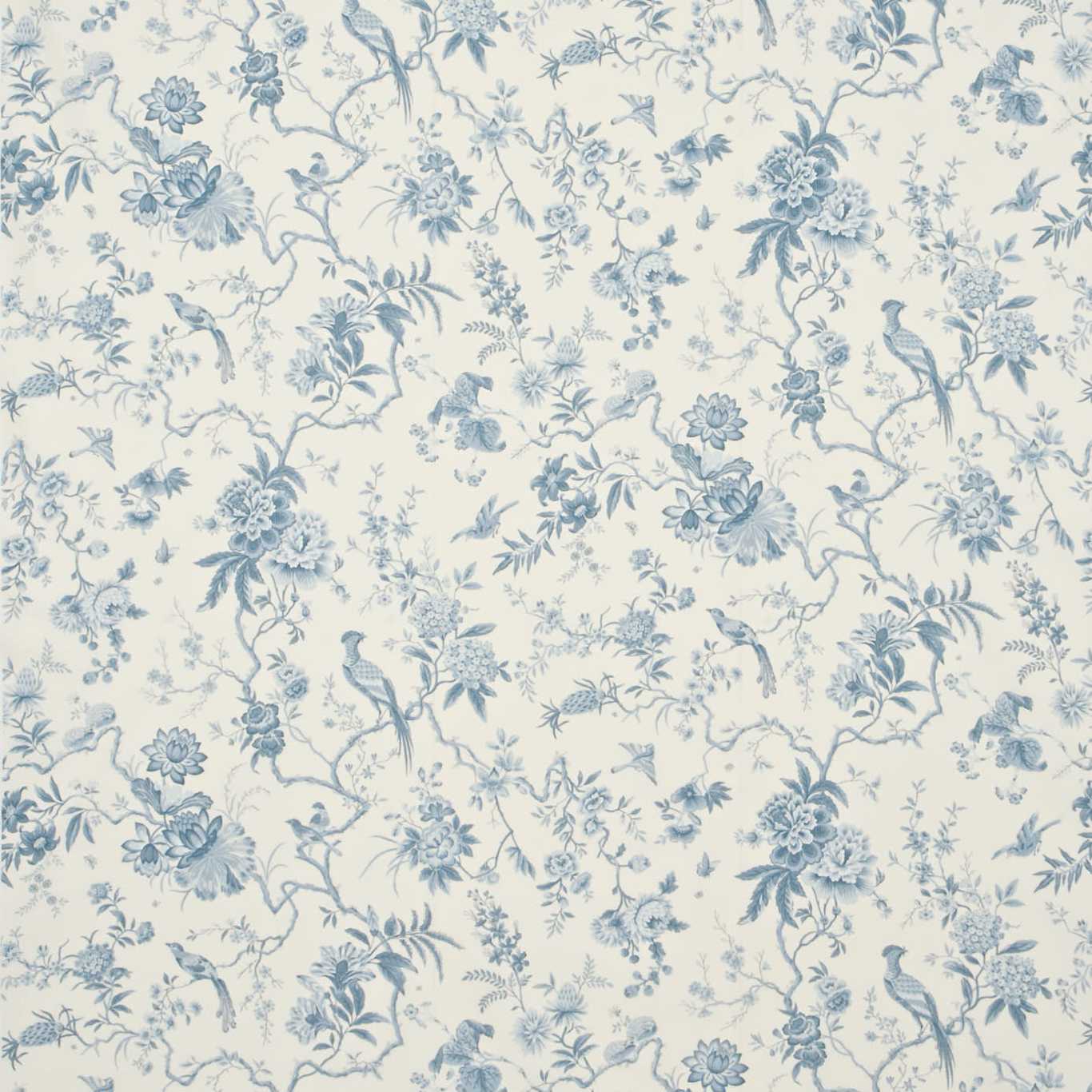 Pillemont Toile Dpempi203 Ivory/china Blue Fabric By Sanderson