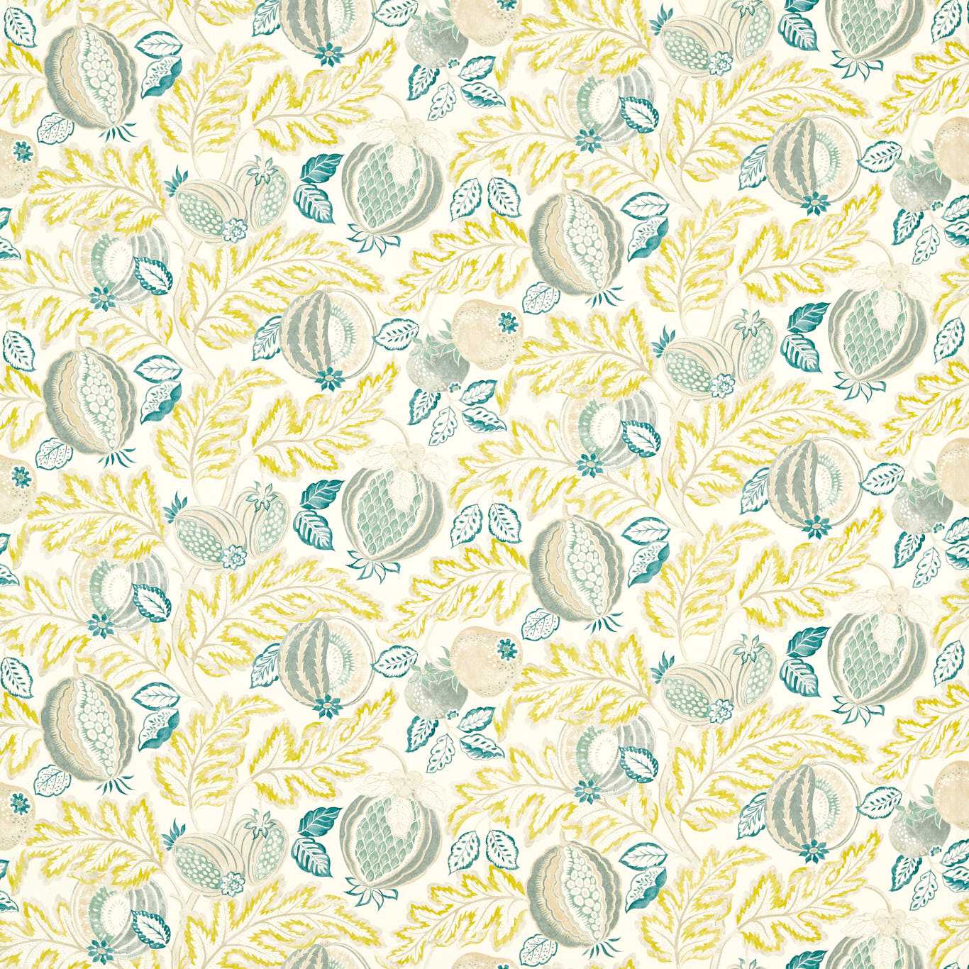 Cantaloupe Seasalt/Quince Fabric By Sanderson