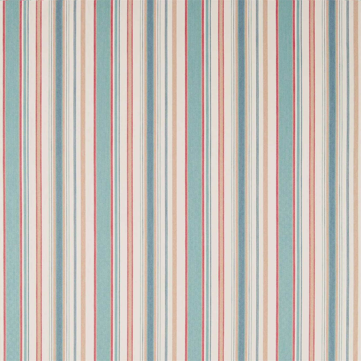 Dobby Stripe Brick Fabric By Sanderson