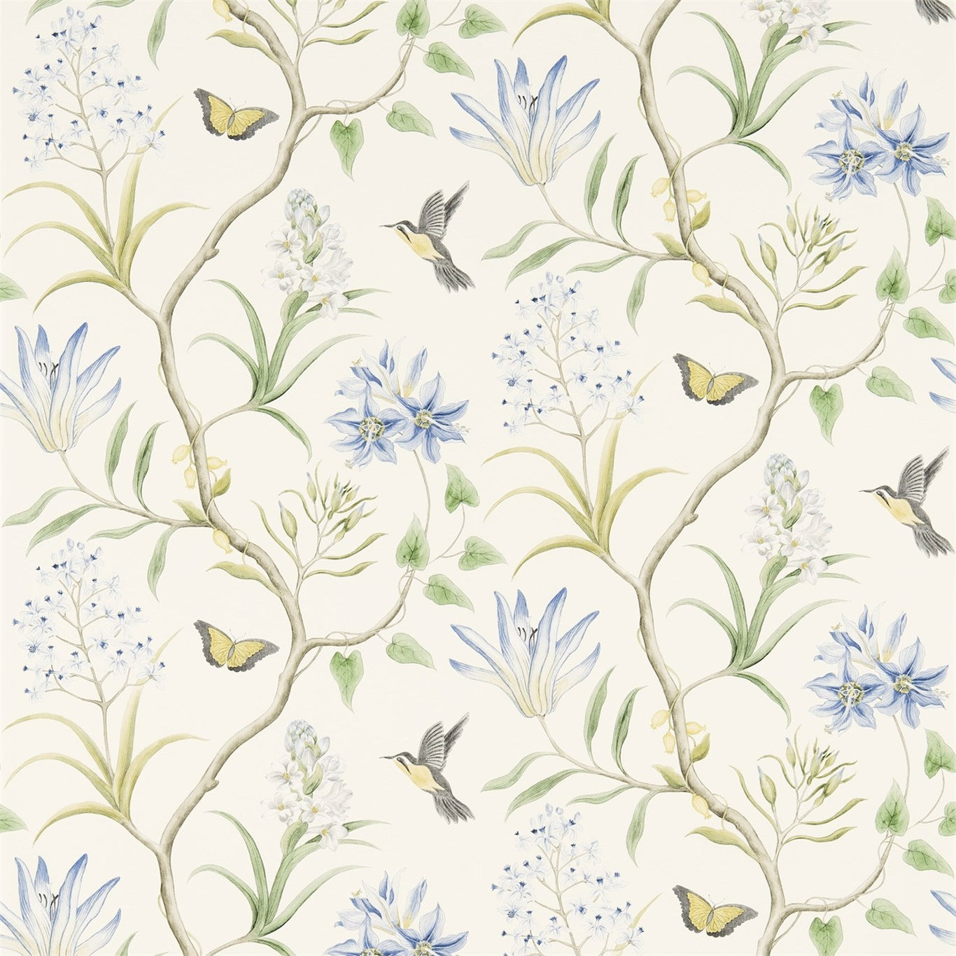 Clementine Delft Blue Wallpaper DVOY213389 by Sanderson