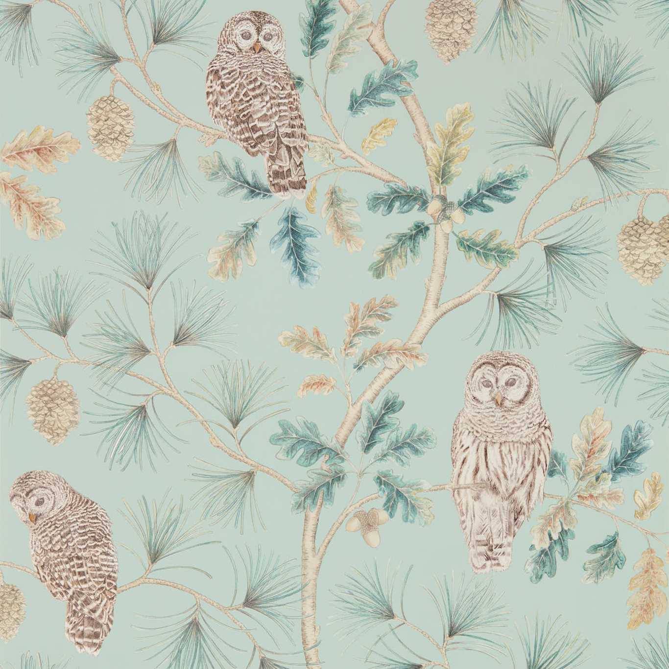 Owlswick (Wallpaper) Whitstable Blue Wallpaper DYSI216596 by Sanderson