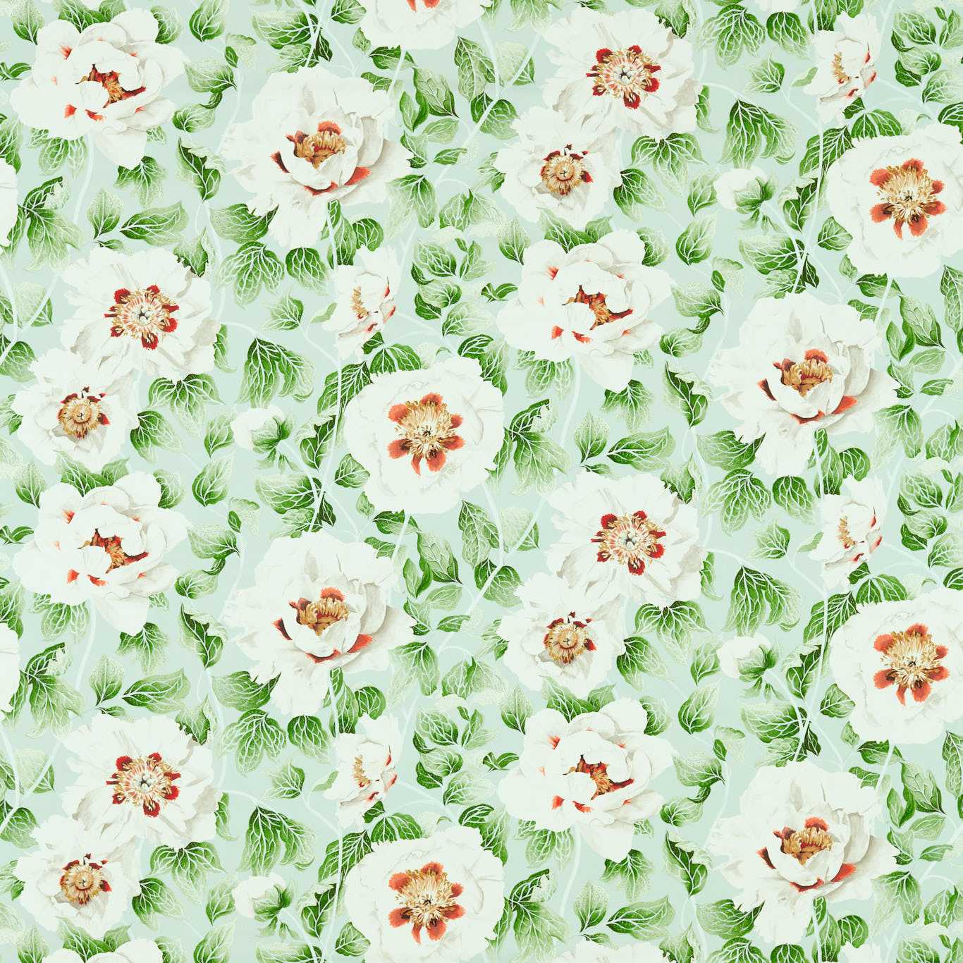 Florent Seaglass/Clover/Rosehip Fabric By Harlequin