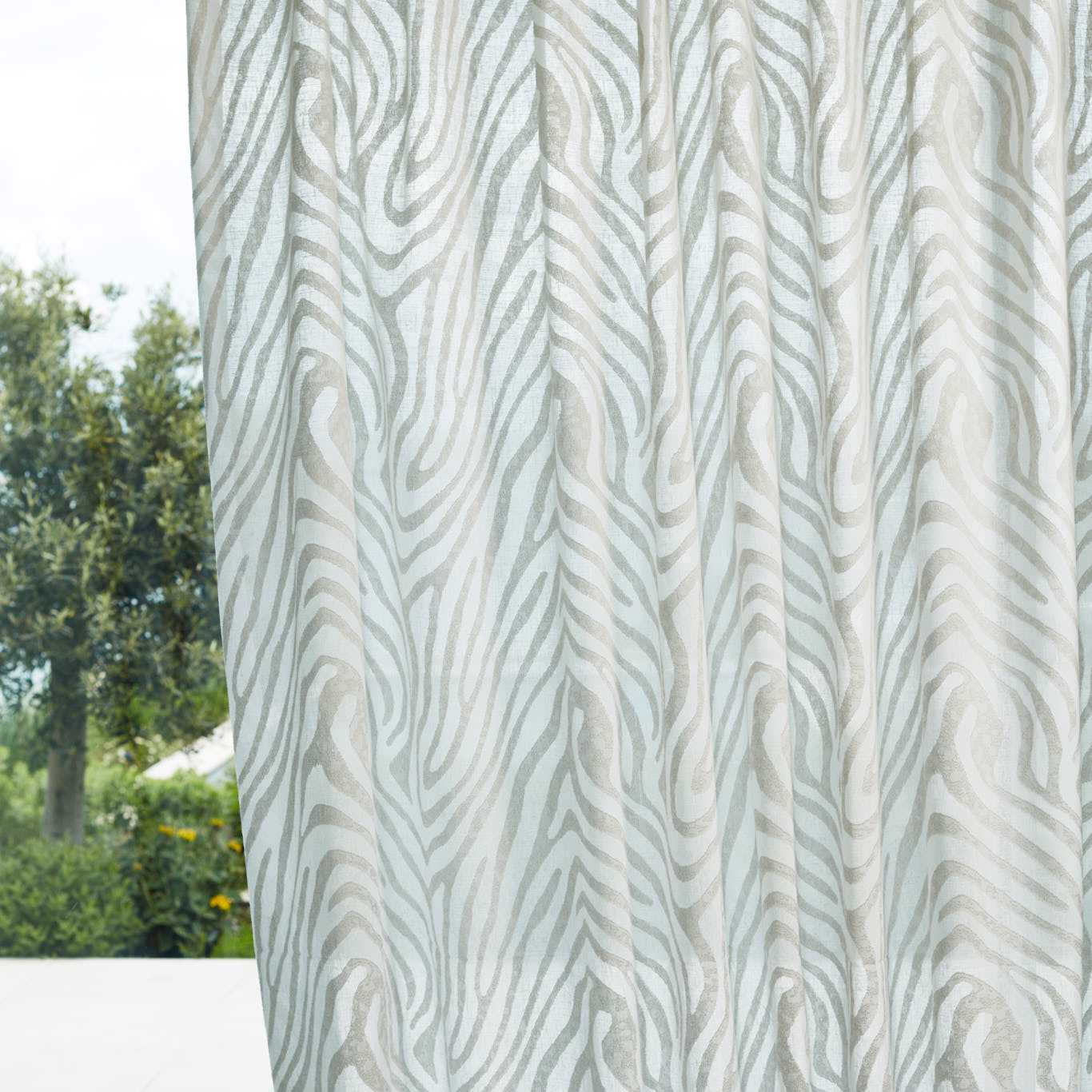 Equus Chalk/Tranquility Fabric By Harlequin