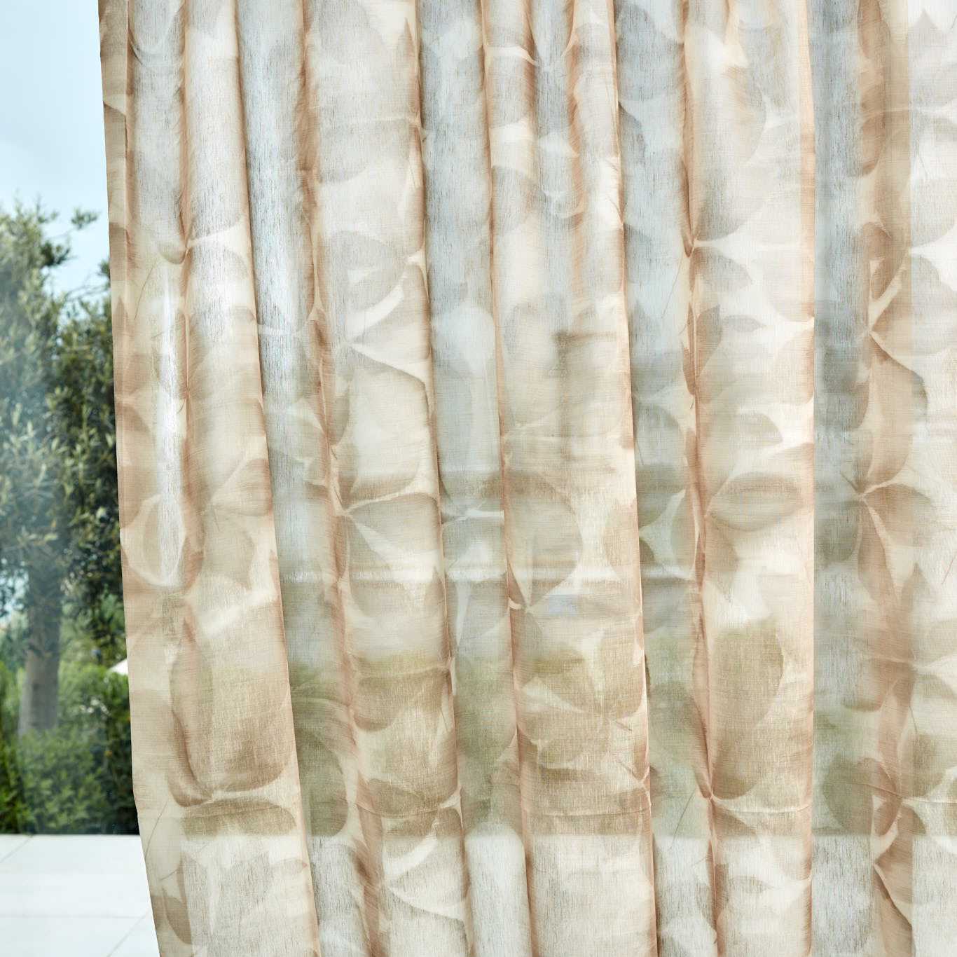 Grounded Sheer Parchment Fabric By Harlequin