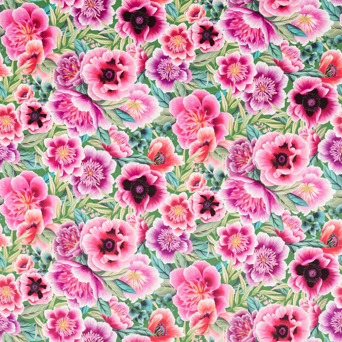 Marsha Apple/Peony/Magenta Fabric By Harlequin x Diane Hill