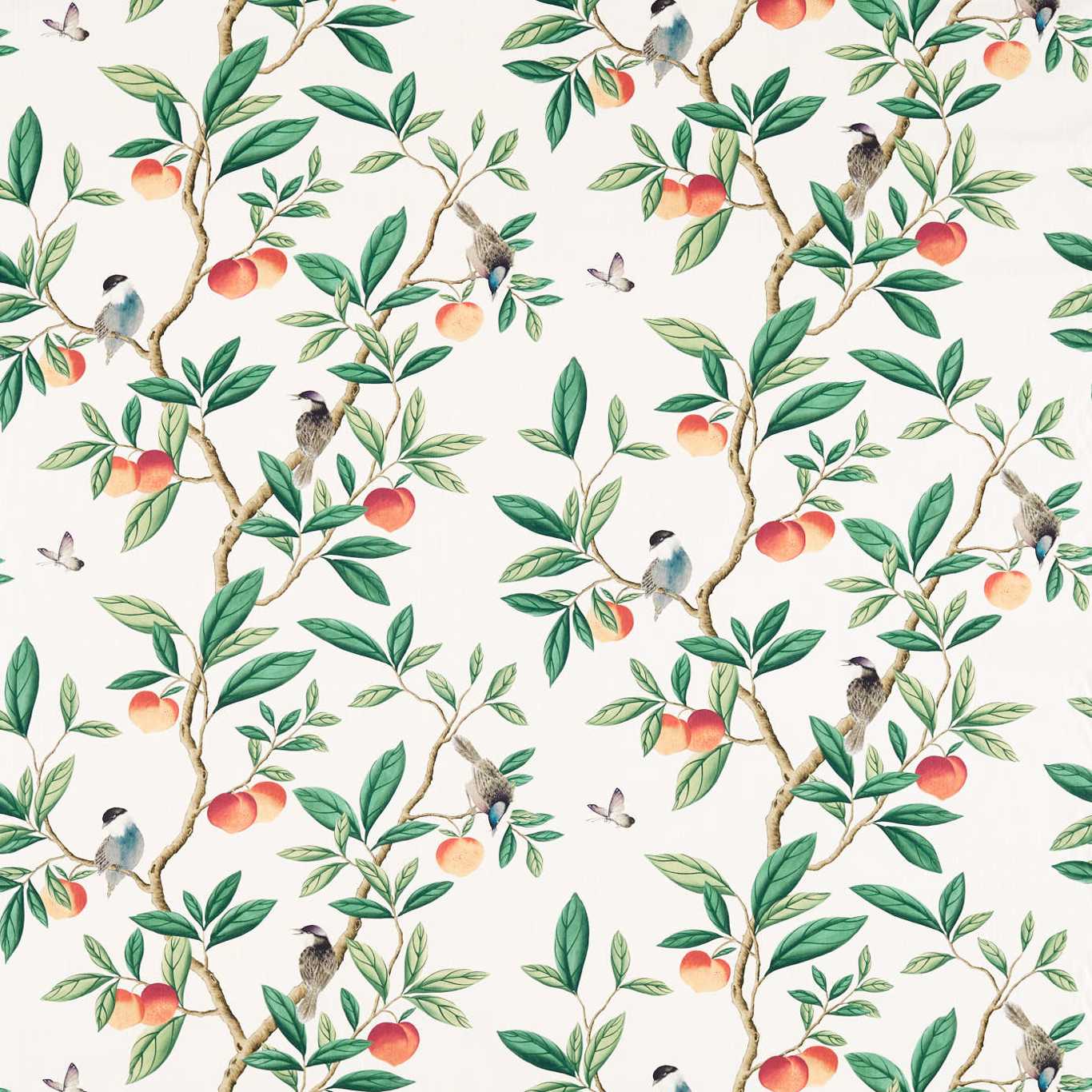 Ella Fig Blossom/Fig Leaf/ Nectarine Fabric By Harlequin x Diane Hill